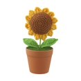 thumbnail image 2 of Bgsha Hand-Woven Wool Crochet Flowers Pot: Timeless, Low-Maintenance Floral Decor!, 2 of 10