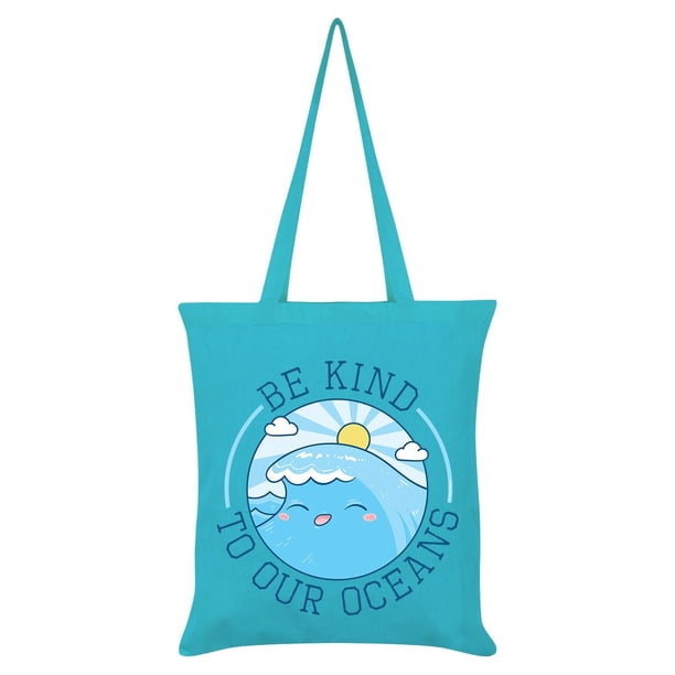 Grindstore - Bolso estilo tote Be Kind To Our Oceans (Azul)