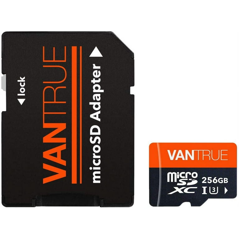 Vantrue 256GB MicroSDXC UHS-I U3 V30 Class 10 4K UHD High Speed SD