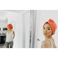 thumbnail image 3 of Sleek'e Microfiber Hair Wrap | Ultra Absorbent and Soft Anti-Frizz Quick Dry Hair Turban Twist Towel for Drying Thick, Curly, and Long Hair (Coral), 3 of 4