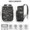 thumbnail image 3 of Floral and Leopard Artistic Design Backpack Cooler - 20L High Capacity, Multiple Pockets for Convenience, 3 of 6