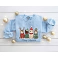 thumbnail image 3 of Meowy Christmas Cat Sweatshirt | Cute Holiday Kitty Sweater Pullover, 3 of 7