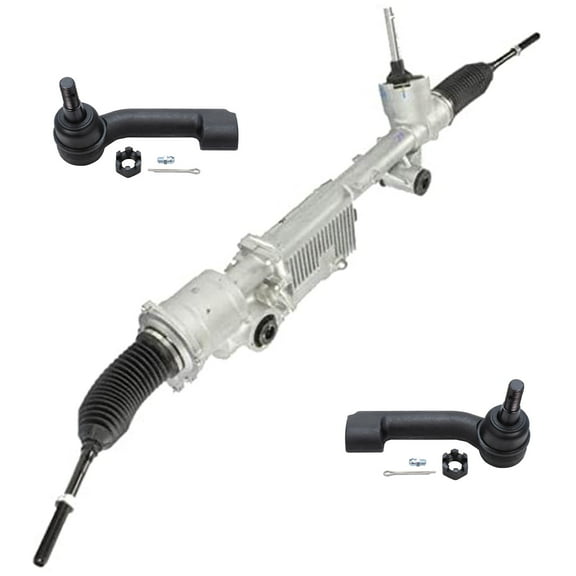Detroit Axle - Electronic Power Steering Rack and Pinion   Outer Tie Rods Replacement for 2011 2012 2013 2014 Ford F-150 (Exc Raptor) - 3pc Set