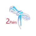 thumbnail image 3 of INSPIRE CHIC 2 Pairs Reflective Shoelaces Round Colorful Shoe Laces for Shoes White Neon 120cm/47.2", 3 of 6