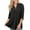 Carbon Black, variant on VERABENDI Women's Plus Size Tops 3/4 Sleeve Shirts Dressy Casual Metal Buckle V-Neck Tunic Blouses,M-4XL