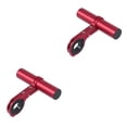 thumbnail image 2 of bedienty Mountain Bicycle Handlebar Extender Universal Handle Bar Speed Meter Holder Extension Bracket Adapter Outdoor Frame Red Aluminum Alloy 2Set, 2 of 6