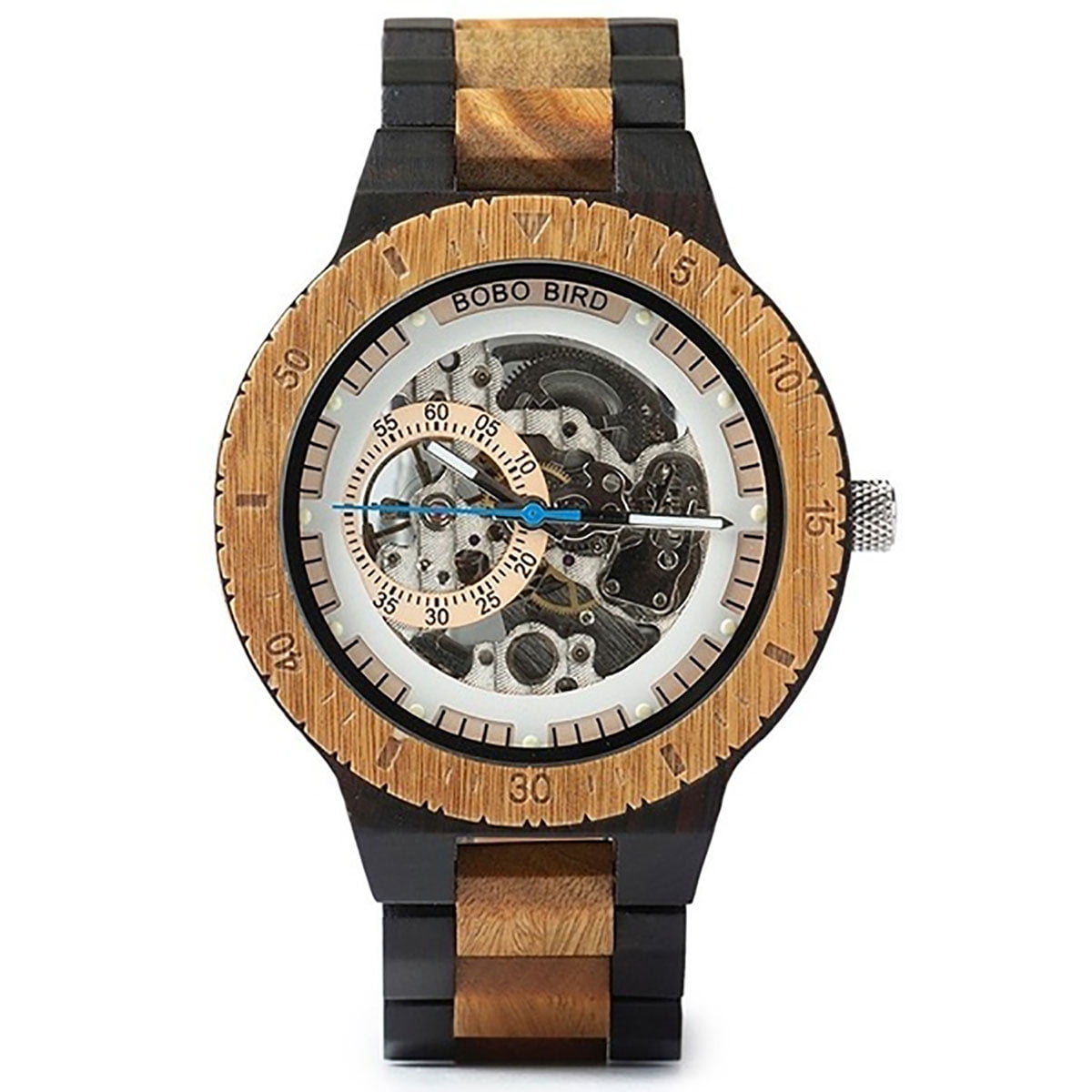 (2 Color) BOBO BIRD Automatic Mechanical Luxury Wooden Watch Men Fashion Decoration Sport Business Wristwatch Gift Box Mechanical Wristwatches