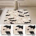 thumbnail image 4 of Dish Drying Mat Absorbent Dish Drainer Kitchen Counter 23.6x19.7inch Dish Drying Pad for Countertops Sinks Draining Racks Simple Ghosts and Bats, 4 of 9