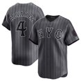 thumbnail image 1 of Nueva Camiseta De Béisbol Cardigan New York Mets Baseball #4 Alvarez Summer Sportswear Black Stripes-Xxxl(56), 1 of 2
