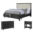 thumbnail image 1 of Sandy Platform Cappuccino Wood 3 Piece Bedroom Set in California King, 1 of 5
