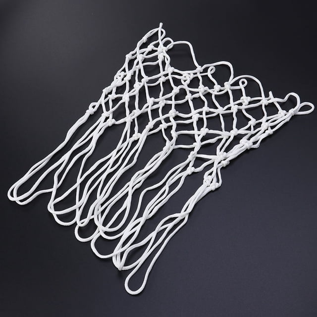 BESTYASH Durable Braided White Basketball Net Made with Polyester for Standard Basketball Hoops
