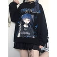 thumbnail image 5 of Womens Girls Japanese Style Hoodie Cute Pattern Print Sweatshirt Fashion Kawaii Anime Pullover, 5 of 8