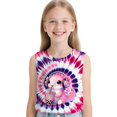 thumbnail image 3 of TIREOW Children Boys and Girls Neon Tie Dye Tank Tops Cute Animal Print Funny Crew Neck Sleeveless Undershirt, 3 of 8