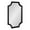 Black, variant on Kate and Laurel Hogan Wood Framed Mirror with Scallop Corners, 24 x 36 Inches, Black