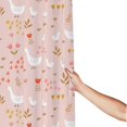 thumbnail image 3 of Shower Curtain, Bohemian Cute Duck Flower Waterproof Fabric Plastic Shower Curtain, Drying Fast Bathroom Curtain with 9 Buttonholes, Ruffle Shower Curtain 60x72in, 3 of 8