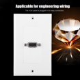 thumbnail image 1 of Wall Mount Panel for VGA HD USB Connector with Flame Retardant ABS Material 2 Panels 4 Screws Included for Engineering Wiring Easy Installation, 1 of 7