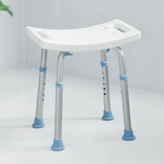 OasisSpace Shower Chair, Adjustable Bath Stool with Free Assist Grab Bar - Medical Tool Free Anti-Slip Bench Bathtub Stool Seat with Durable Aluminum Legs for Elderly, Senior, Handicap & Disabled