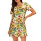 thumbnail image 1 of Easygdp Sunflower Cornflower Poppy Camisón de manga corta para mujer, informal, estampado, 1 of 6