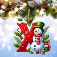thumbnail image 1 of Adornos Colgantes para Árbol de Navidad con 26 Letras | Decoración Navideña Diy | Material Acrílico | Símbolos Navideños Clásicos | Gorros de Papá Noel Rojos | Nochebuena Cálida | Decoración para El, 1 of 3