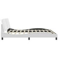thumbnail image 3 of vidaXL Bed Frame with LED Light Platform Base Bedroom Furniture Faux Leather, 3 of 117
