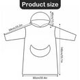 thumbnail image 2 of Blanket Hoodie Sweatshirt with Pocket Lining Fluffy Oversized Blanket Hoodie Cute Print Wearable Hooded Blanket Cozy Warm Hoodie Sweater Blanket One Size Wearable Blanket Unisex Blue, 2 of 8