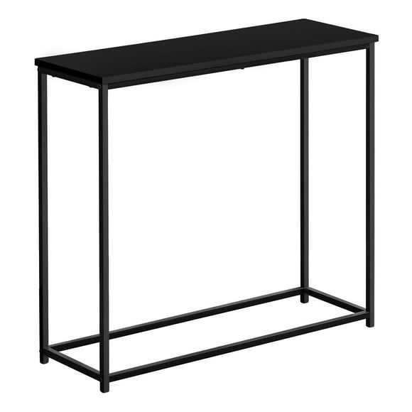 Monarch Specialties Accent Table, Console, Entryway, Narrow, Sofa, Living Room, Bedroom, Metal, Laminate, Black, Contemporary, Modern
