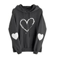 thumbnail image 2 of Antqov Hoodies for Women, Valentine's Day Heart Printed Pullover Drawstring Sweatshirts with Pocket, Outdoor Walks Comfortable Lightweight Hoddie, 2 of 4