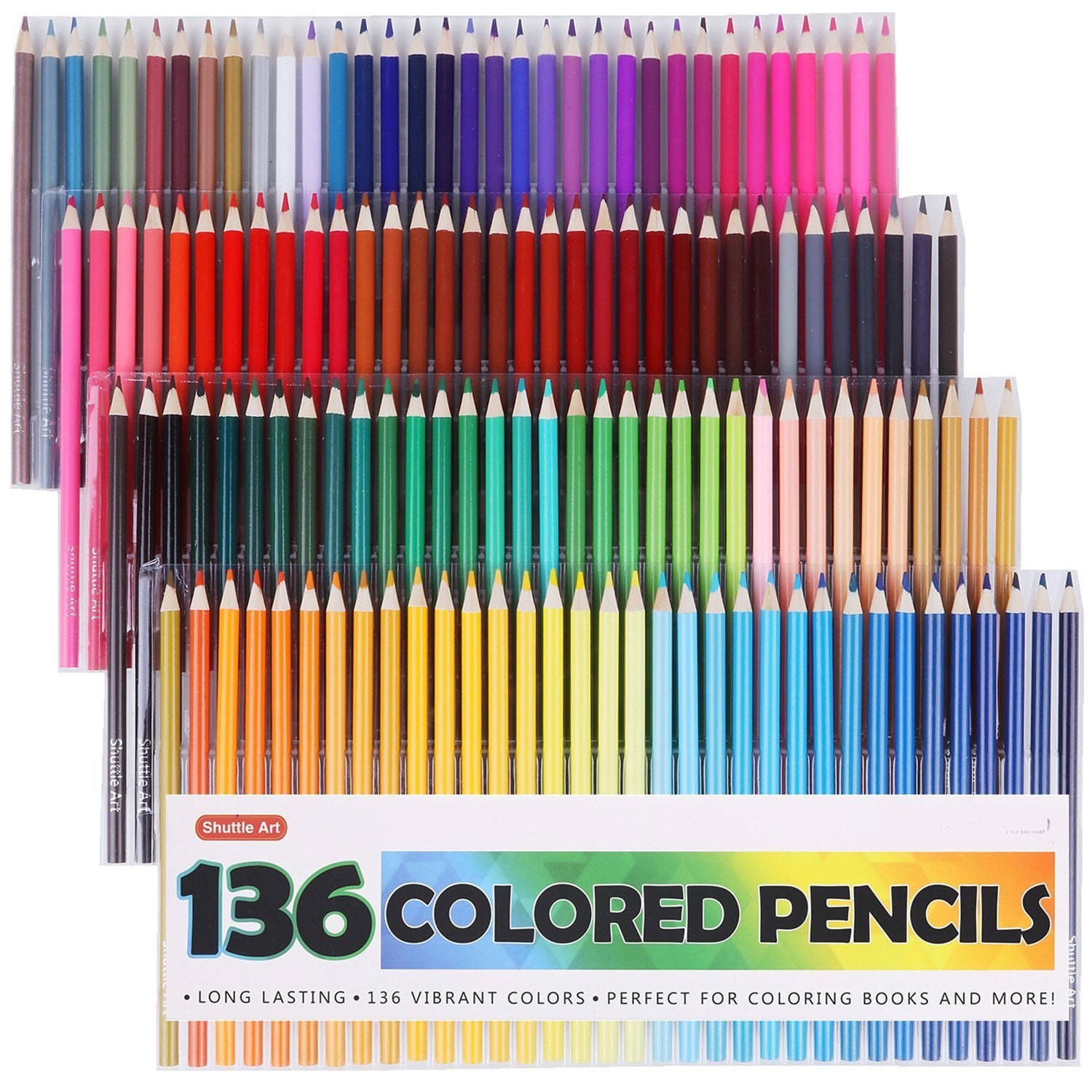136 Colored Pencils,Colored Pencil Set for Adult Coloring Books