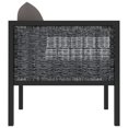 thumbnail image 3 of vidaXL Sectional Corner Sofa with Right Armrest Poly Rattan Anthracite, 3 of 5