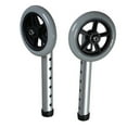 thumbnail image 2 of 2 Pcs Roues de Remplacement pour Aide à la Marche en Alliage d'Aluminium pour Fauteuil Roulant avec Tube, 2 of 8