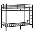 thumbnail image 6 of GZXS Bunk Bed Twin Over Twin Size,Metal Bed Frame with Side Ladder and Safety Guardrail,Space Saving, Black, 6 of 10