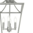 thumbnail image 5 of Hunter - Laurel Ridge 4-light Brushed Nickel, Medium Size Pendant Light, Dimmable, Formal Style, Lantern Shaped, for Bedrooms, Dining, Living Rooms - 19067, 5 of 9