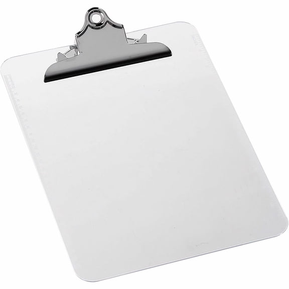 Business Source, BSN01860, Spring Clip Plastic Clipboard, 1 Each, Clear