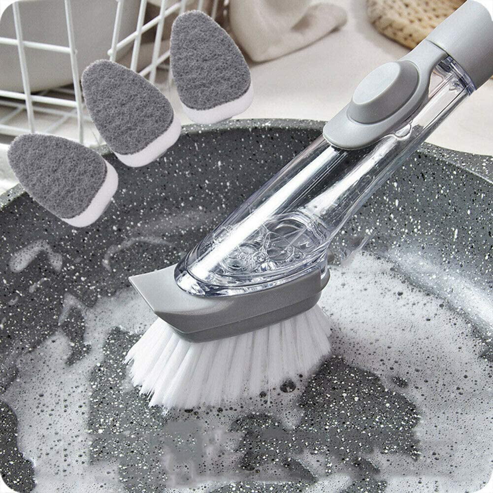 Multifunction Kitchen Cleaning Brush Scrubber Dish Bowl Washing Sponge Automatic 