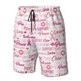 thumbnail image 4 of Logiee Breast Cancer Ribbons Awareness Print Mens Swim Trunks Quick Dry Board Shorts,Breathable Hawaii Beach Shorts Swimwear Bathing Suits-X-Large, 4 of 6