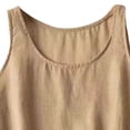 thumbnail image 3 of Camisetas sin Mangas para las Mujeres Color Sólido Cuello Redondo Suéter Casual Blusa, Camisetas de Mujer Casual, 3 of 8