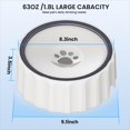 thumbnail image 2 of Cuenco de agua para perros FORWH, antiderrame, 2 litros, gran capacidad, blanco, 2 of 7