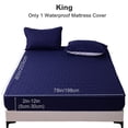 thumbnail image 6 of Lavish Cover Ultra Soft Waterproof Fitted Sheet, Washable Mattress Cover for Home, Hotel(King, Dark Blue), 6 of 9