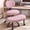 Pink, variant on OMNIBERG Ergonomic Cross Legged Office Chair, Criss Cross Desk Chair ADHD Meditation Yoga Seat with Adjustable Height, Lumbar Support and Footrest, Kneeling Chair with Wheels, Black