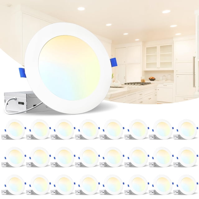 Luz LED empotrada LEDIARY de 6 pulgadas y 9 W, regulable, 2700 K-6000 K