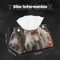 thumbnail image 5 of Sikiie Vintage Floral White Horse Leather Tissue Box Cover Rectangle, Long Tissue Box Cover, Tissue Box Holder, Tissue Holder for Bathroom, 5 of 7