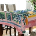 thumbnail image 5 of Yayeee Tablecloths 54" x 54" Rectangle Wrinkle Resistant Party Table Cover, Seaside Leaves, 5 of 8