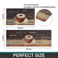 thumbnail image 2 of Coffee Kitchen Rug Set 2 Pieces, Kitchen Floor Mats Cushioned Anti-Fatigue Waterproof Easy to Clean Comfort Standing Kitchen Mats for Floor, 2 of 6
