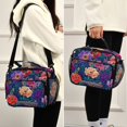 thumbnail image 5 of FORMRS Student Insulated Lunch Bag with Shoulder Strap Reusable Cooler Box for School, Blooming Flowers Pattern, 5 of 9