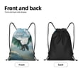 thumbnail image 4 of Bingfone Cloud Sky Green Dragon Drawstrings Backpacks Bags for Men Women Gym Drawstrings Bag-Medium, 4 of 8