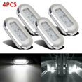 thumbnail image 1 of 4Pcs Marker Light 3 LED Boat Marine Grade 12V Large Waterproof LED Courtesy Lights Stair Deck Turn Signal Lighting ,High Bright, 1 of 7