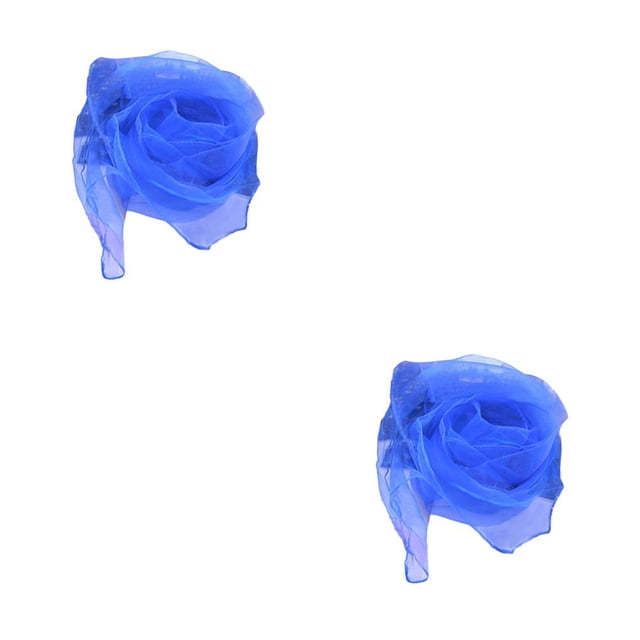 Guardurnaity Bufandas cuadradas Pañuelo de gasa Adornos para el cabello Accesorios sedosos Accesorio de fiesta para representaciones teatrales Royalblue Azul real 60*60cm 2piezas Guardurnaity CBP321270