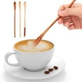 thumbnail image 2 of Cuchara, 3 piezas Cuchara de café de madera con mango largo Cuchara para agitar Durabilidad extendida, 2 of 8