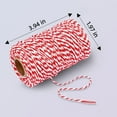 thumbnail image 3 of Red and White Cotton Twine, 2mm Thick 328 Feet String for Gift Wrapping, DIY Crafts, Home Decoration, Gardening Wedding Decor,Christmas Wrapping String, 3 of 8