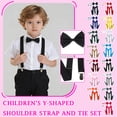 thumbnail image 6 of Kids Y Back Suspender and Bow Tie Set 2 Piece Dress Up Outfit for Boys - Style M, 6 of 6